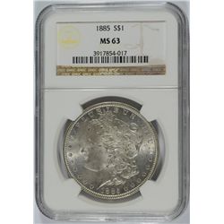 1885 MORGAN DOLLAR NGC MS-63