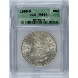 1885-O MORGAN DOLLAR ICG MS-64