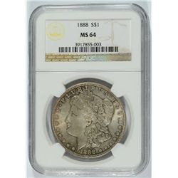 1888 MORGAN DOLLAR NGC MS-64