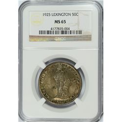 1925 LEXINGTON COMMEN HALF DOLLAR NGC MS-65
