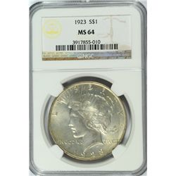 1923 PEACE DOLLAR NGC MS-64