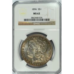 1896 MORGAN DOLLAR NGC MS-62