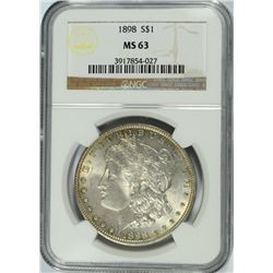 1898 MORGAN DOLLAR NGC MS-63