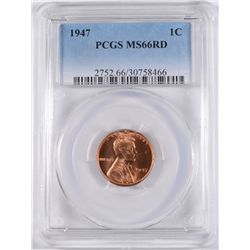 1947 LINCOLN CENT PCGS MS-66 RD
