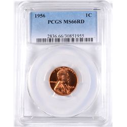 1956 Lincoln Cent PCGS MS66 RED
