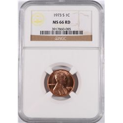 1973-S LINCOLN CENT, NGC MS-66 RED!  NO RECORDS OF 67 EXIST!