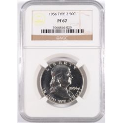1956 TYPE-2 FRANKLIN HALF DOLLAR,  NGC PROOF-67