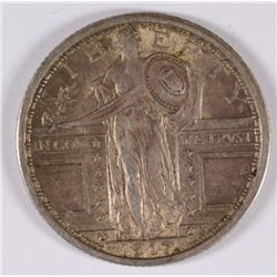 1917 TYPE-1 STANDING LIBERTY QUARTER, AU-55 NICE!