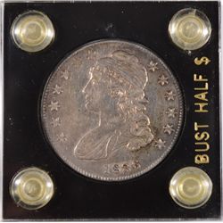 1836 LETTERED EDGE BUST HALF AU