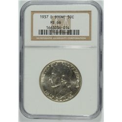 1937-D BOONE COMMEN HALF DOLLAR NGC MS-66