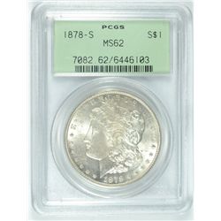 1878-S MORGAN DOLLAR PCGS MS-62 OGH