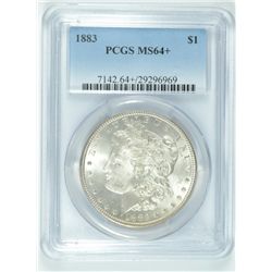 1883 MORGAN DOLLAR PCGS MS-64+