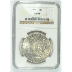 1884-O MORGAN DOLLAR NGC MS-64