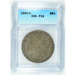 1893-O MORGAN DOLLAR ICG FINE-12