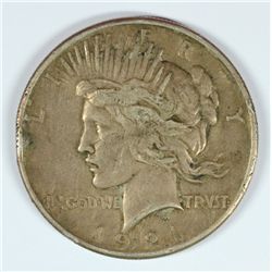 1921 PEACE DOLLAR VG