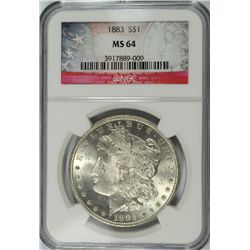 1883 MORGAN DOLLAR NGC MS-64