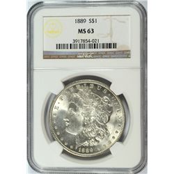 1889 MORGAN DOLLAR NGC MS-63