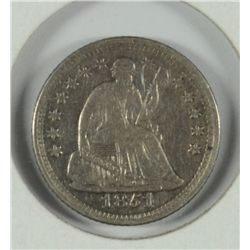 1851-O SEATED HALF DIME XF-45