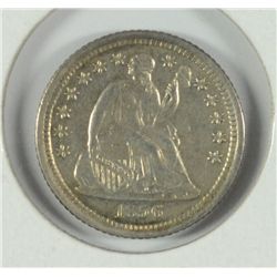 1856-O SEATED HALF DIME XF-45
