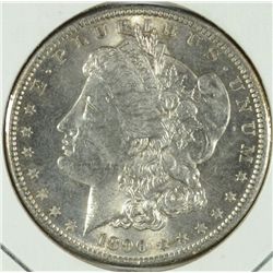 1890 MORGAN SILVER DOLLAR, MS-64