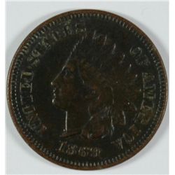 1869 INDIAN HEAD CENT, AU-55