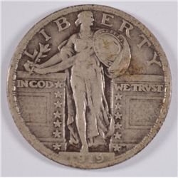 1919 STANDING LIBERTY QUARTER, VF