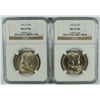 Image 1 : 1951-D, & 53-D FRANKLIN HALF DOLLARS NGC MS-63 FBL
