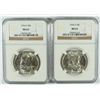 Image 1 : LOT OF ( 2 ) 1954-S FRANKLIN HALF DOLLAR, NGC MS-63