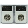 Image 2 : LOT OF ( 2 ) 1957-D FRANKLIN HALF DOLLARS, NGC MS-64  BLAST WHITE!