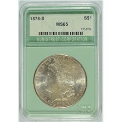 1878-S MORGAN DOLLAR NTC MS-65