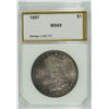 Image 1 : 1897 MORGAN DOLLAR PCI MS-65 COLOR!