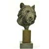 Image 1 : 10"x5" African Leopard Bronze Bust Sculpture   6 LBS.