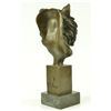 Image 4 : 10"x5" African Leopard Bronze Bust Sculpture   6 LBS.
