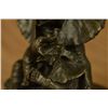 Image 9 : 7.5"x6" Bronze Sculpture Laughing Mother Elephant With Cub Bronze Sculpture Statue Decor   8 LBS.