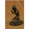 Image 4 : 7.5"x5.5" Our Blessed Mother Virgin Mary Praying Bronze Sculpture Marble Base Statue Decor   5 LBS.
