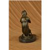 Image 7 : 7.5"x5.5" Our Blessed Mother Virgin Mary Praying Bronze Sculpture Marble Base Statue Decor   5 LBS.