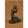 Image 8 : 7.5"x5.5" Our Blessed Mother Virgin Mary Praying Bronze Sculpture Marble Base Statue Decor   5 LBS.