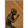 Image 9 : 7.5"x5.5" Our Blessed Mother Virgin Mary Praying Bronze Sculpture Marble Base Statue Decor   5 LBS.