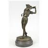 Image 2 : 10"x4" Signed Milo Female Golfer Tournament Pga Golf Golfing Trophy Bronze Sculpture Nr   5 LBS.