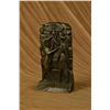 Image 1 : 8"x4" Signed Original Desk Top Persian Empire Bas Relief Bronze Sculpture Statue Decor   4 LBS.