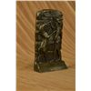 Image 4 : 8"x4" Signed Original Desk Top Persian Empire Bas Relief Bronze Sculpture Statue Decor   4 LBS.