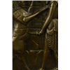 Image 6 : 8"x4" Signed Original Desk Top Persian Empire Bas Relief Bronze Sculpture Statue Decor   4 LBS.
