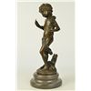 Image 2 : 14.5"x5.5" French Moreau Child Marble Statue Victorian   10 LBS.