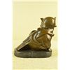 Image 3 : 9"x12" Abstract Pure Hotcast Bronze Owl Statue   10 LBS.