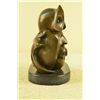 Image 4 : 9"x12" Abstract Pure Hotcast Bronze Owl Statue   10 LBS.