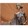 Image 2 : 15"x7" DEPICTING WOMAN OF FASHION & GRACE BRONZE SCULPTURE ART NOUVEAU DECO   10 LBS.