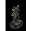 Image 2 : 9"x5" PURE BRONZE JAPANESE WARRIOR SAMURAI WITH SWORD   8 LBS.