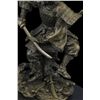 Image 8 : 9"x5" PURE BRONZE JAPANESE WARRIOR SAMURAI WITH SWORD   8 LBS.