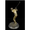 Image 4 : 13"x6" Original Milo Golf player Bronze Sculpture Statue Art   7 LBS.