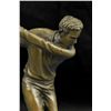 Image 6 : 13"x6" Original Milo Golf player Bronze Sculpture Statue Art   7 LBS.